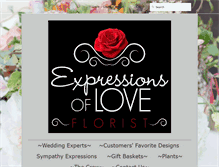 Tablet Screenshot of expressionsofloveflorist.com